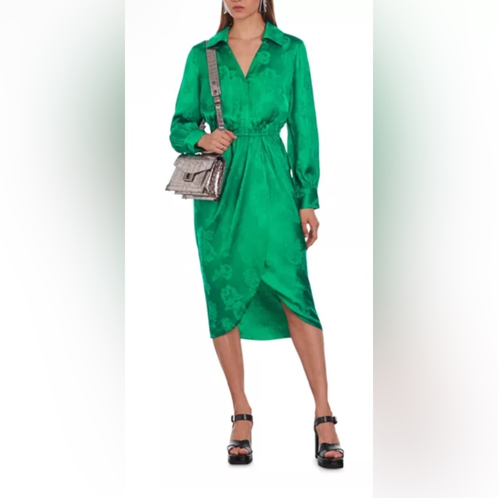 The Kooples Jacquard Crossover Midi Dress size 1 / Small NWT
